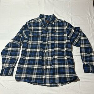 Orvis Flannel Jacket with pockets blue size L